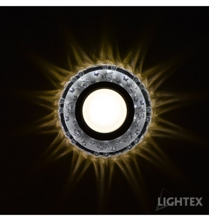 Луна стационарна кръгла стъкло прозрачно с LED лента 3W 4000K LS500161 Ф100mm MR 16 Lightex  304AC0100396