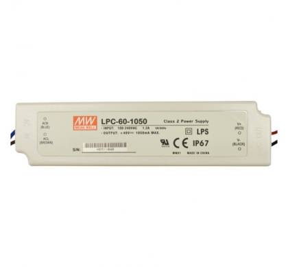 Led драйвър LPC 9-48V 60W 1050mA IP67  MEAN WELL      906MW0002242