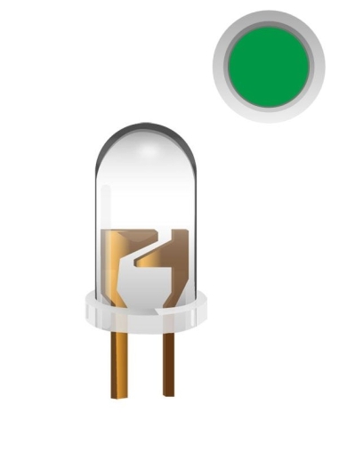 мигащ светодиод LED 5 mm зелен