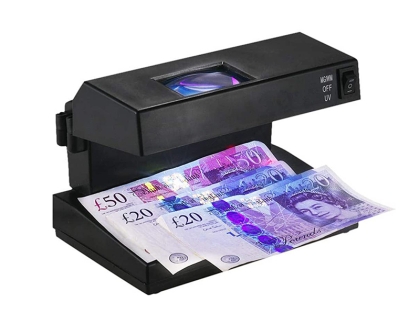 UV  лампа за  проверка  на  банкноти  с  лупа  и  долна  подсветка