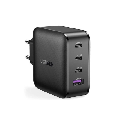 UGREEN CD224 ЗАРЯДНО 220V 3xUSB-C,1xUSB A,GaN, 65W, NEXODE