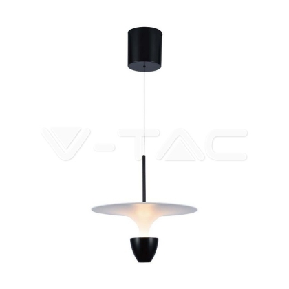 9W LED Висяща Лампа 30x300x1370mm, Бяло + Черно Тяло 3000K Регулируема      23101