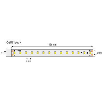 ПРОФЕСИОНАЛНА LED ЛЕНТА СЪС СТАБИЛИЗАТОР НА ТОК 7.5W/M, 4200K, 48VDC, 112LEDS/M, SMD2835, 10M, IP67