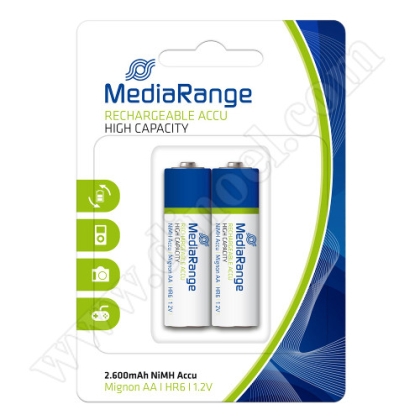 Акумулаторна батерия MediaRange AA 1.2V  2600mAh