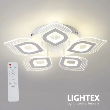 LED полилей ORCHID 96W  220V димируем с ду бял+хром