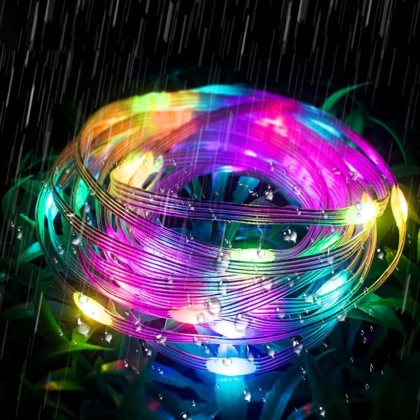 LED smart fairy lights RGB 20W 5V 10m IP65 USB с ДУ музикален и Bluetooth APP контрол