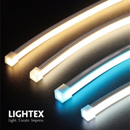 Гъвкав силиконов профил 20x20 mm за LED лента с ширина max.16 mm бял IP65