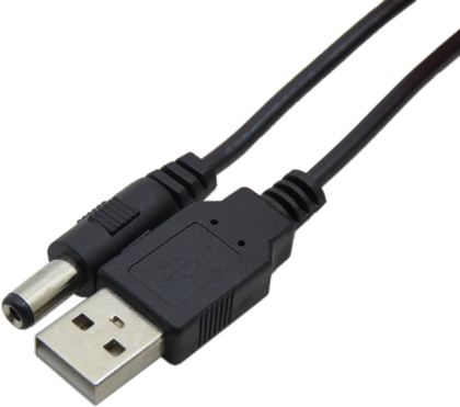 Кабел захранващ USB /  5.5 x 2.1 mm