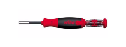 Отвертка с бит държач WIHA, 1/4", SL, PH, PZ, TX, SW, 12 бита