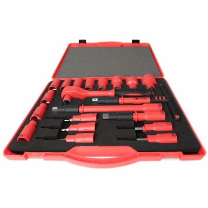 Комплект изолирана тресчотка и аксесоари VDE, LICOTA, 1/2"