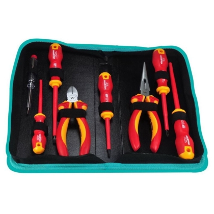 Комплект изолирани електричарски инструменти VDE, WhirlPower, 8 части WP PLS 157 0708