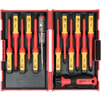 Комплект изолирани отвертки VDE, YATO, 13 части