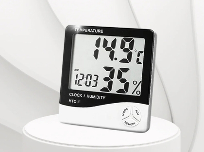 Часовник с термометър-хигрометър  HTC-1