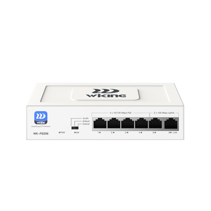 6-портов PoE мрежов комутатор Wi-Tek WK-PS206