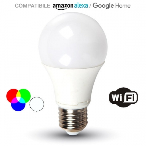 Wi-Fi Smart крушка 9W RGB+студено бяло 6000К 7452