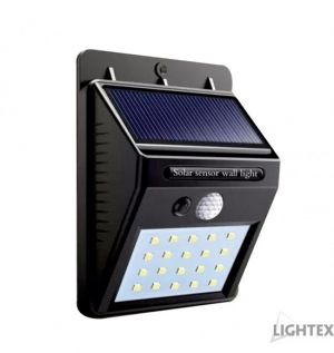 Соларен LED аплик за стена със сензор, 3W, 6500K, IP55       514AL0002273