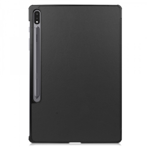 Кожен калъф за Samsung Tab S7 Plus 12.4" T970 T976B - черен    771228803