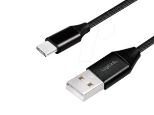 USB кабел TYPE-C 1m черен logilink     LOGILINK CU0140