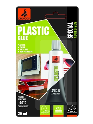 Лепило за пластмаса DRAGON PLASTIC 20 ml /блистер/      DKPL020/BL