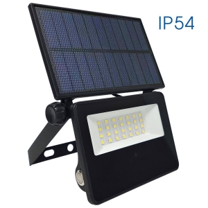 Соларен LED прожектор с микровълнов сензор  8W  2000Lm  4000K  IP 54