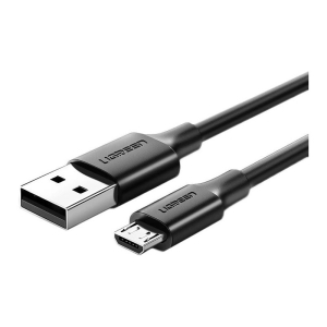 Кабел USB / micro B, 1 m, черен    UGREEN