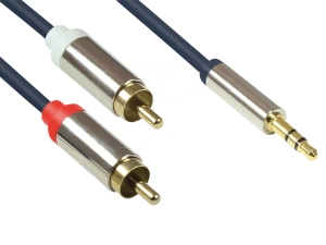 Аудио кабел 3,5 mm / 2xRCA 5 m      GC M0061