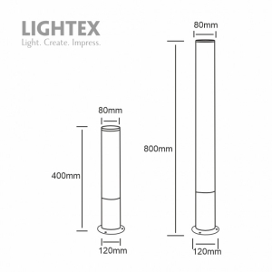 LED ГРАДИНСКО ТЯЛО ELVIS 220V 18W1170LM  IP65 ЧЕРНО