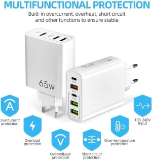 USB зарядно 3xUSB + 2xPD