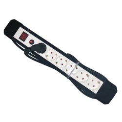 Разклонител   6-ца  +  ключ   и   защита   3 m