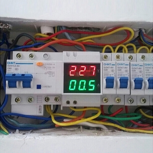 LED АC волтметър + амперметър за шина