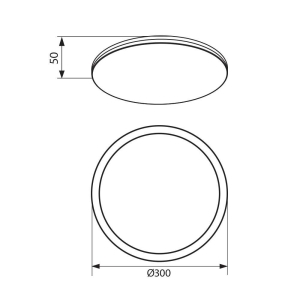 LED Плафон NANCY,230V, 3000K- 4000K -6400K 24W CCT-swich 5319