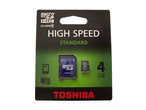 micro SD  4 GB  +  адаптер Class 4